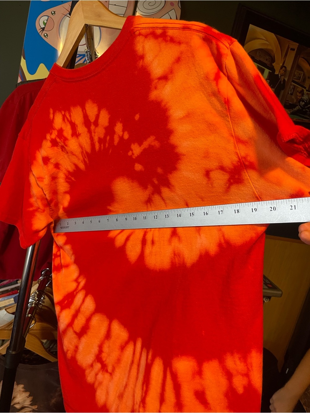 Sausage party Delta Red & Orange Tie-Dye "Don't Be A Wiener" Graphic Tee L - Picture 5 of 5